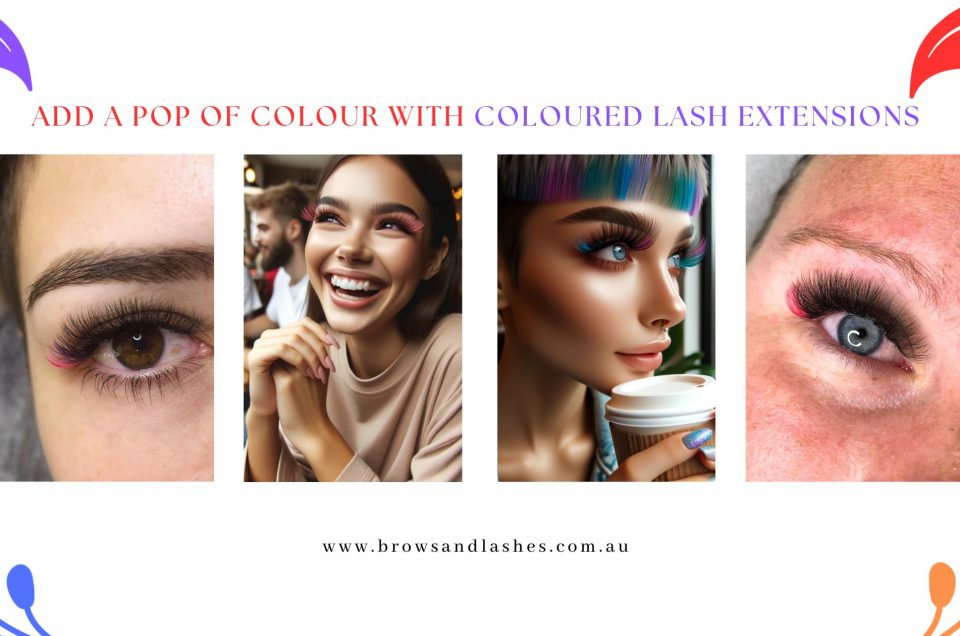 coloured lash extensions